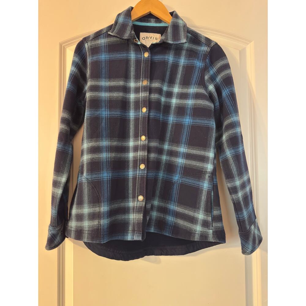 Orvis Front Snap Flannel-Shacket/Shirt Jacket -  Small